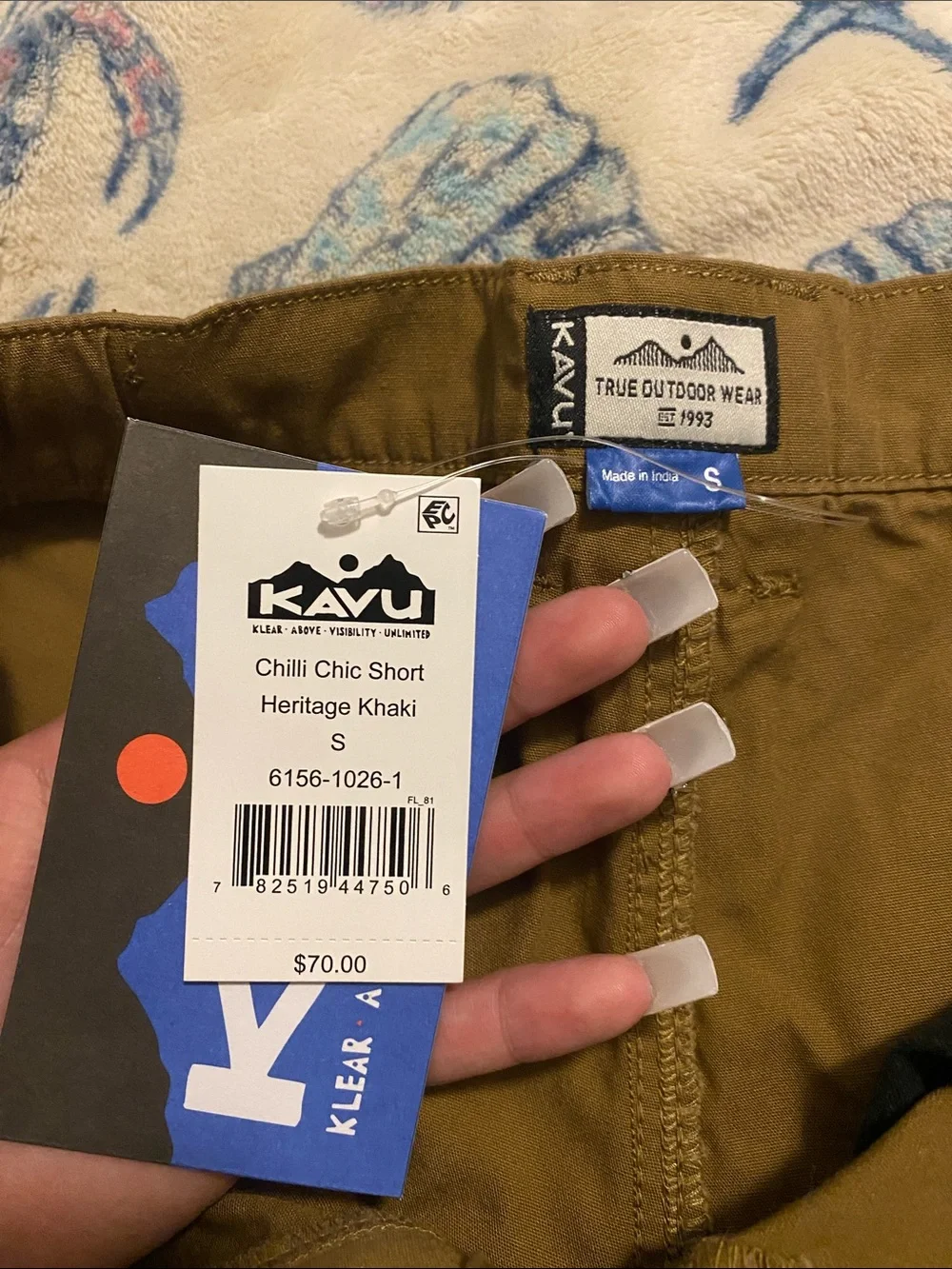 Kavu Men's Olive Brown Hybrid Shorts with Integrated Belt